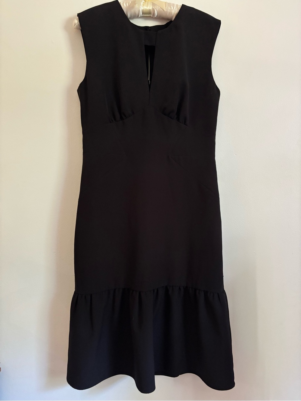 Molly Sleeveless Black Women’s Dress with Ruffle Hem